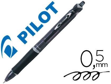 STYLO-BILLE PILOT RT ACROBALL BEGREEN CRITURE MOYENNE 1.0MM RTRACTABLE GLISSE EXTRME CORPS COULEUR ENCRE NOIRE
