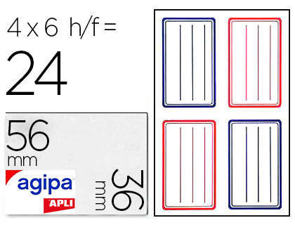 TIQUETTE ADHSIVE APLI AGIPA COLIER 36X56MM POCHETTE 24 UNITS