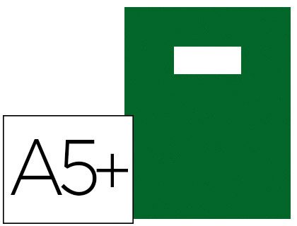 PROTGE-CAHIER RIPLAST YTI PVC OPAQUE 20/100E RABATS PORTE-TIQUETTE ET TIQUETTE FORMAT COLIER 170X220MM VERT FONC