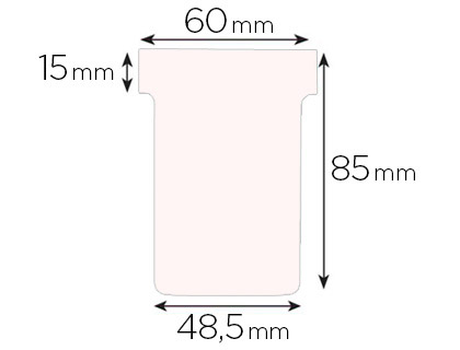 FICHE PLANNING NOBO INDICE 2 15X60X85X48.5MM COLORIS BLANC TUI 100 UNITS