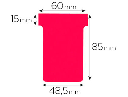 FICHE PLANNING NOBO INDICE 2 15X60X85X48.5MM COLORIS ROUGE TUI 100 UNITS