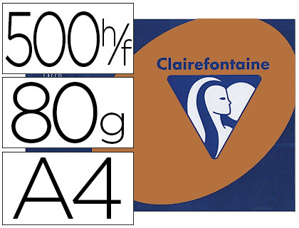PAPIER COULEUR CLAIREFONTAINE TROPHE MULTIFONCTION A4 80G/M2 COULEURS VIVES CARAMEL PAQUET 500 FEUILLES