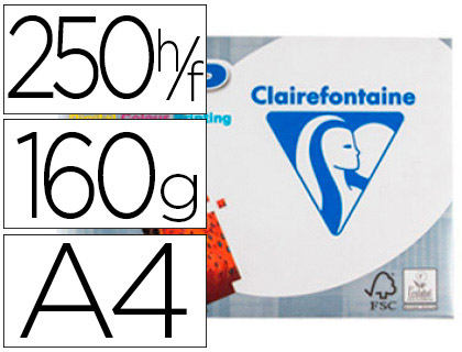 PAPIER CLAIREFONTAINE MULTIFONCTION LASER COULEUR DCP A4 160G/M2 BLANC SATIN PARFAITE OPACIT 250 FEUILLES