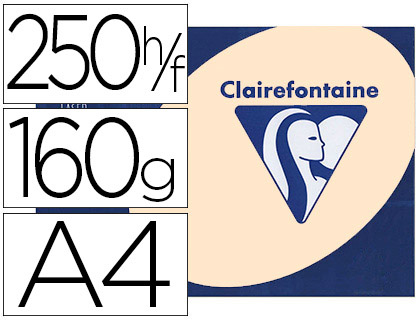 PAPIER COULEUR CLAIREFONTAINE TROPHE MULTIFONCTION A4 160G/M2 COULEURS VIVES IVOIRE PAQUET 250 FEUILLES
