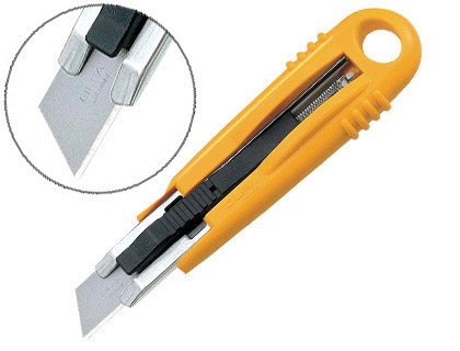 CUTTER OLFA SK4 GREEN GRAND MODLE CORPS ABS LAME TRAPZODALE AUTORTRACTABLE RVERSIBLE