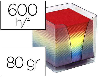 RECHARGE QUO VADIS BLOC CUBE POUR PLEXIGLASS BOITE DISTRIBUTRICE 590F 80G ARC-EN-CIEL    924000