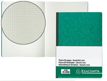 MANIFOLD EXACOMPTA PIQU A4 210X297MM 5X5MM FOLIOT VERTICAL 80 PAGES