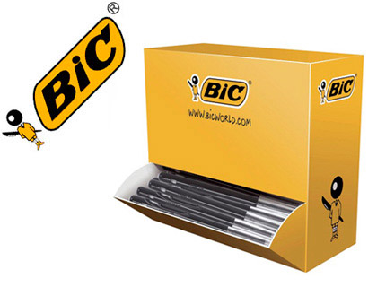 STYLO-BILLE BIC M10 CLIC CRITURE MOYENNE 0.5MM RTRACTABLE CT STYLO COULEUR NOIR PACK CONOMIQUE 100 UNITS