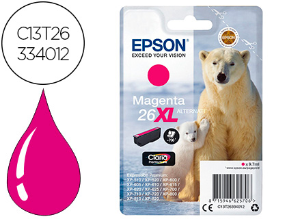 CARTOUCHE EPSON T2633 JET D'ENCRE C13T26334010 COULEUR MAGENTA HAUTE CAPACIT