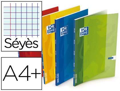 CAHIER PIQU OXFORD OPENFLEX COUVERTURE POLYPROPYLNE TRANSPARENTE RAINURE A4+ 24X32CM 96 PAGES SYS PAGE DE GARDE