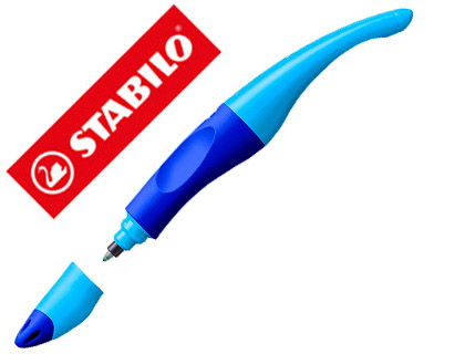 STYLO-BILLE STABILO EASY ORIGINAL GAUCHER 1 RECHARGE COULEUR BLEU TUI