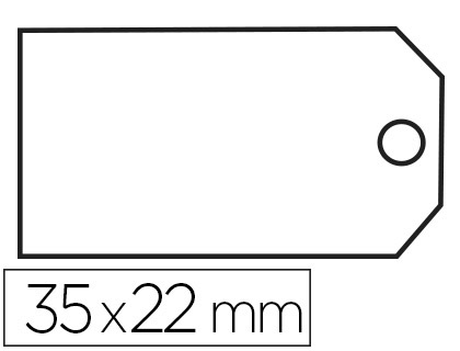 TIQUETTE  FIL APLI AGIPA 22X35MM CARTONNETTE BLANCHE FIL BLANC COTON PAQUET 100 UNITS