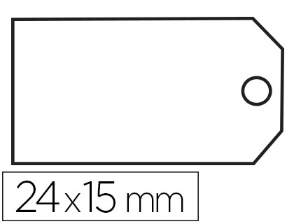 TIQUETTE  FIL APLI AGIPA 15X24MM CARTONNETTE BLANCHE FIL BLANC COTON PAQUET 200 UNITS