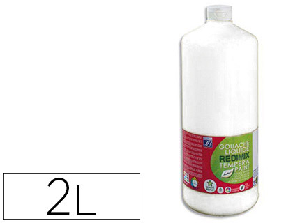 GOUACHE LEFRANC BOURGEOIS LIQUIDE REDIMIX NON TOXIQUE FLUIDE COUVRANTE PRTE  L'EMPLOI BLANC FLACON 2000ML