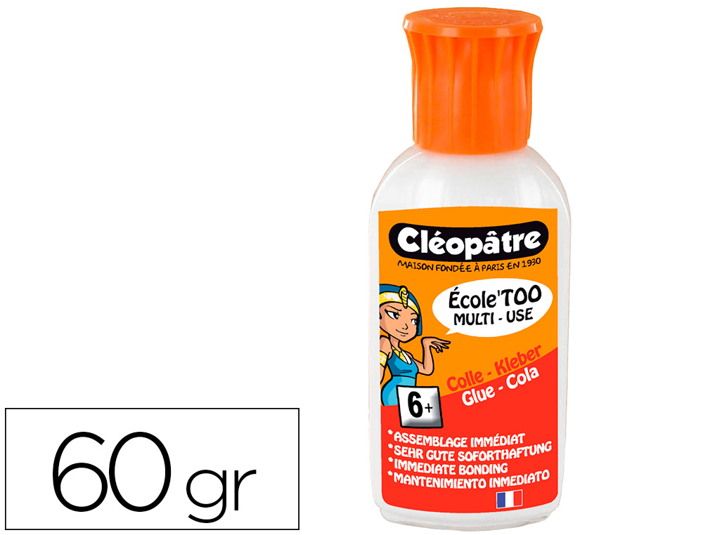 COLLE CLOPTRE EXTRA FORTE MULTI-MATRIAUX SPCIALE ENFANTS LAVABLE PLASTIQUE VERRE MTAL MOUSSE PLASTIQUE FLACON 60G