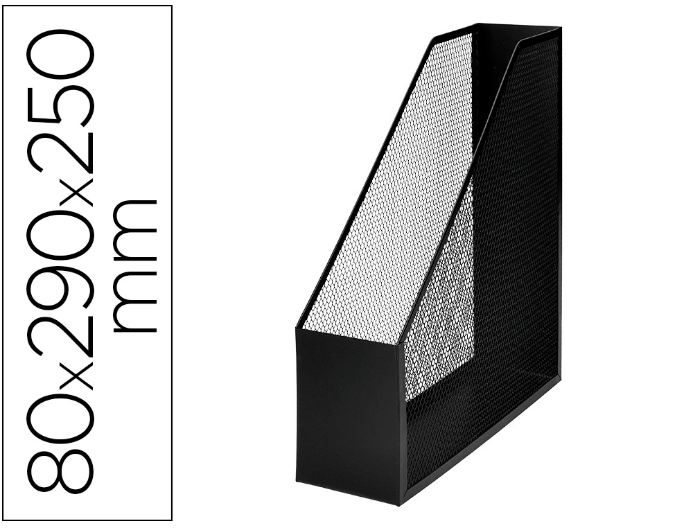 PORTE-REVUES Q-CONNECT MTAL MESH MAILLE MTALLIQUE 250X79X289MM COLORIS NOIR