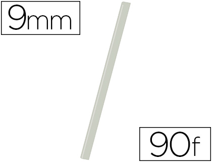 BAGUETTE RELIER EXACOMPTA SERODO DCOUPE ARRONDIE FACILITE INSERTION 90F PAISSEUR 9MM 297MM TRANSPARENT BOTE 25U