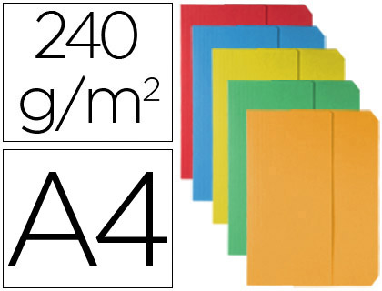 CHEMISE OXFORD POCHE VIP 240X320MM 240G DOCUMENTS A4 SOUFFLET 30MM RABAT COLORIS ASSORTIS VIFS PACK 10 UNITS