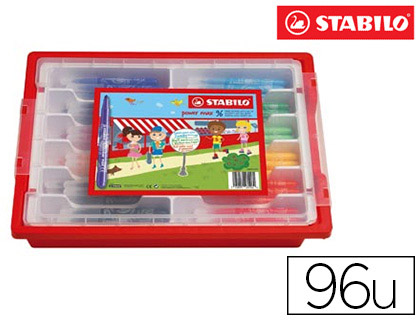 FEUTRE COLORIAGE STABILO POWER MAX ENCRE LAVABLE CORPS LARGE POINTE LARGE BLOQUE POCHETTE 96 UNITS