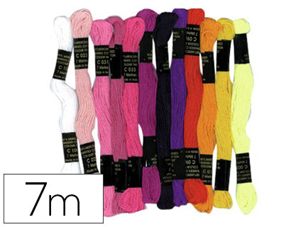 FIL COTON BRACELET BRSILIEN 7M COLORIS ASSORTIS SACHET 12 CHEVETTES