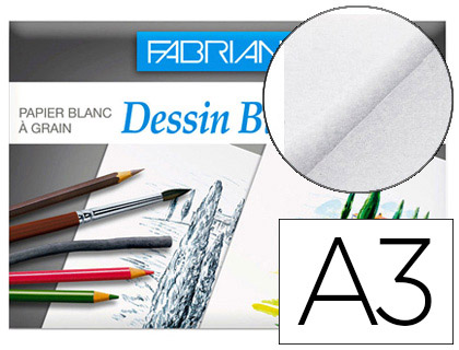 PAPIER DESSIN FABRIANO  GRAIN 180G A3 POCHETTE 12F