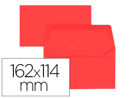 ENVELOPPE OXFORD VLIN 114X162MM 120G COLORIS ROUGE TUI 20 UNITS