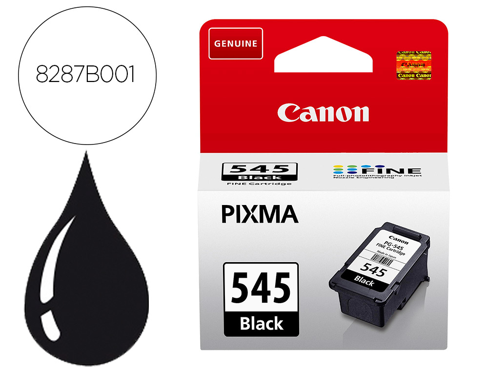 CARTOUCHE CANON JET D'ENCRE 8287 B001-PG545 COULEUR NOIR 180P
