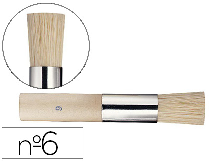 BROSSE  POCHER PINSELFABRIK SOIE RONDE N6 LOT 10 UNITS