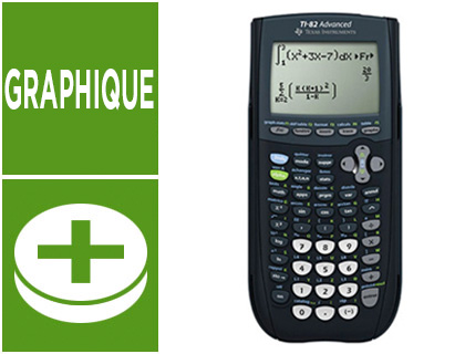 CALCULATRICE TEXAS INSTRUMENTS GRAPHIQUE TI-82 ADVANCED FONCTIONS ESSENTIELLES CBLE USB INCLUS 190X90X25MM 60G