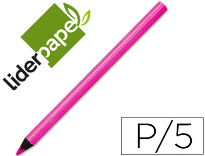 SURLIGNEUR LIDERPAPEL CRAYON DE COULEUR NON JUMBO MINE EXTRA-RSISTANTE FORME TRIANGULAIRE ERGONOMIQUE COLORIS ROSE
