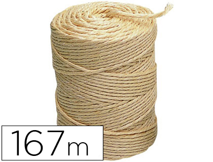 FICELLE SISAL COLOGIQUE LIDERPAPEL 2/3 FILS IDAL COLIS TRAVAUX MANUELS DCORATION ROULEAU 1KG LONGUEUR 167M CRU
