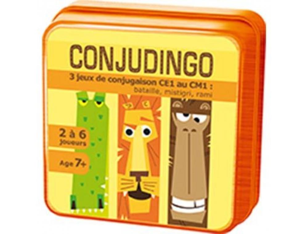JEU INTERDACTA CONJUDINGO CE1 107 CARTES REVERSIBLES + 1    REGLE DU JEU + RAPPEL DES     CONJUGAISONS