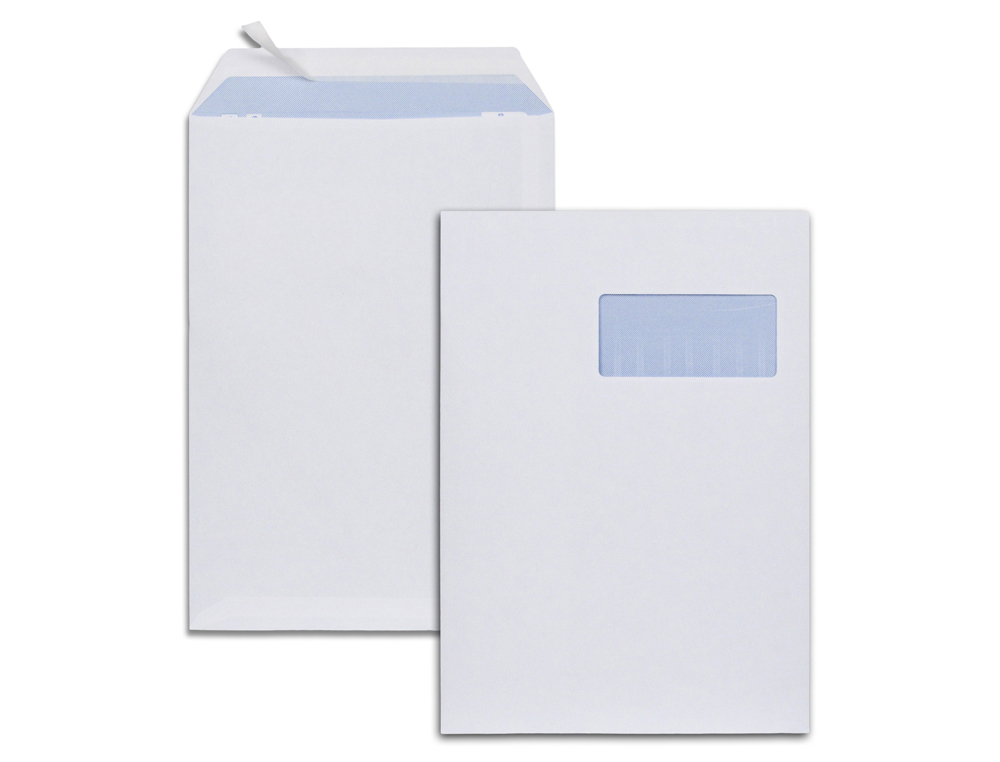 POCHETTES BLANCHES C4 90G F110X50 ADHESIVES 229X324MM   PEFC ECO BOITE DE 250 UNITES