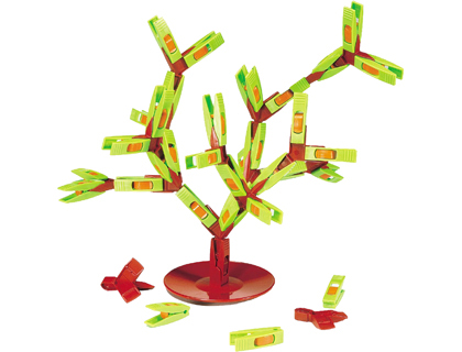 JEU TRICKY TREE CONTENANT 1 BASE 36 PINCES ET 15 PICES DE RAMIFICATION
