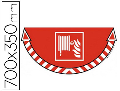 STICKER DE SIGNALISATION CEP RIA ROBINET D'INCENDIE ARM POUR POSE AU SOL 700X350MM