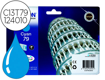 CARTOUCHE EPSON JET D'ENCRE T7912 EPSON WF-4640/5110/5190/5620/5690 COULEUR CYAN