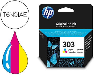 CARTOUCHE HP 303 JET D'ENCRE ENVY PHOTO 6230/7130/7830 3 COULEURS MAGENTA/JAUNE/CYAN 200P