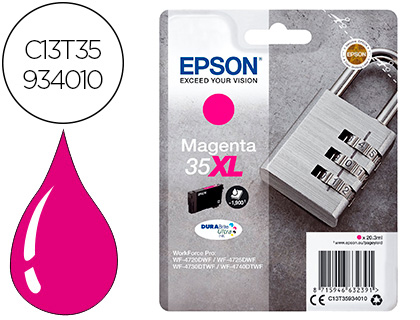 CARTOUCHE EPSON 35XL CADENAS T35914010 COULEUR MAGENTA HAUTE CAPACIT