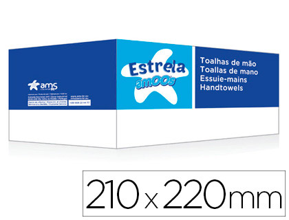 ESSUIE-MAINS AMOOS ESTRELA 2 PLIS 21X22CM PACK 20 PAQUETS DE 200 UNITS
