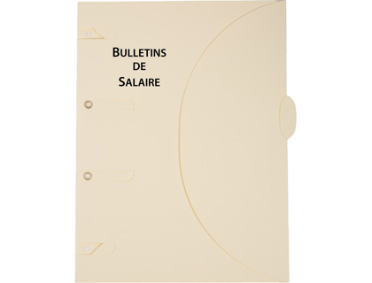 CHEMISE CLASSEUR CERTIPRINT A4+ 320X240MM CLASSEMENT BULLETINS DE SALAIRE SANS PERFORATIONS FERMETURE SCRATCH RSISTANT