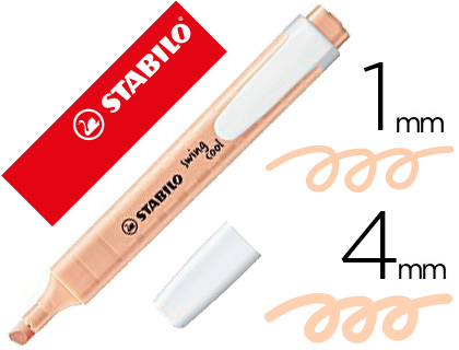 SURLIGNEUR STABILO SWING COOL PASTEL MODLE DE POCHE AVEC AGRAFE TRAC 1/4MM COLORIS TEINT DE PCHE