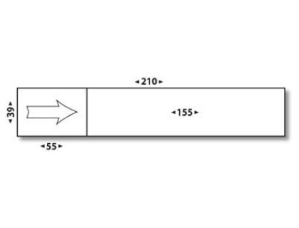 TIQUETTE AFFRANCHISSEMENT TECHMAY SIMPLE 155X39MM BOTE 1000 UNITS