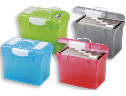 VALISETTE OXFORD CLASS'N GO PORTE-DOCUMENTS POLYPROPYLNE AVEC 5 DOSSIERS SUSPENDUS CAVALIER ET TIQUETTES INDEXATION