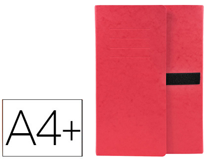 CHEMISE 3 RABATS EXACOMPTA EXTENSIBLE GRANDE CAPACIT SANGLE SCRATCH COLORIS ROUGE 240X320MM