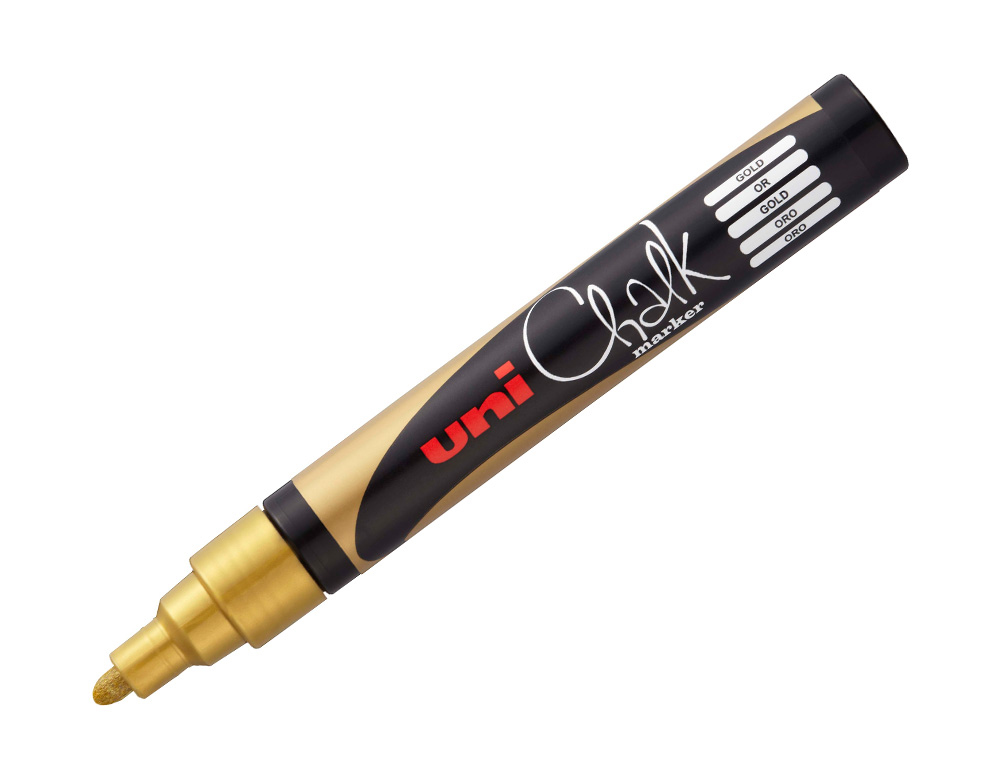 MARQUEUR UNIBALL CRAIE CHALK POINTE CONIQUE 1,8/2,5MM COLORIS OR