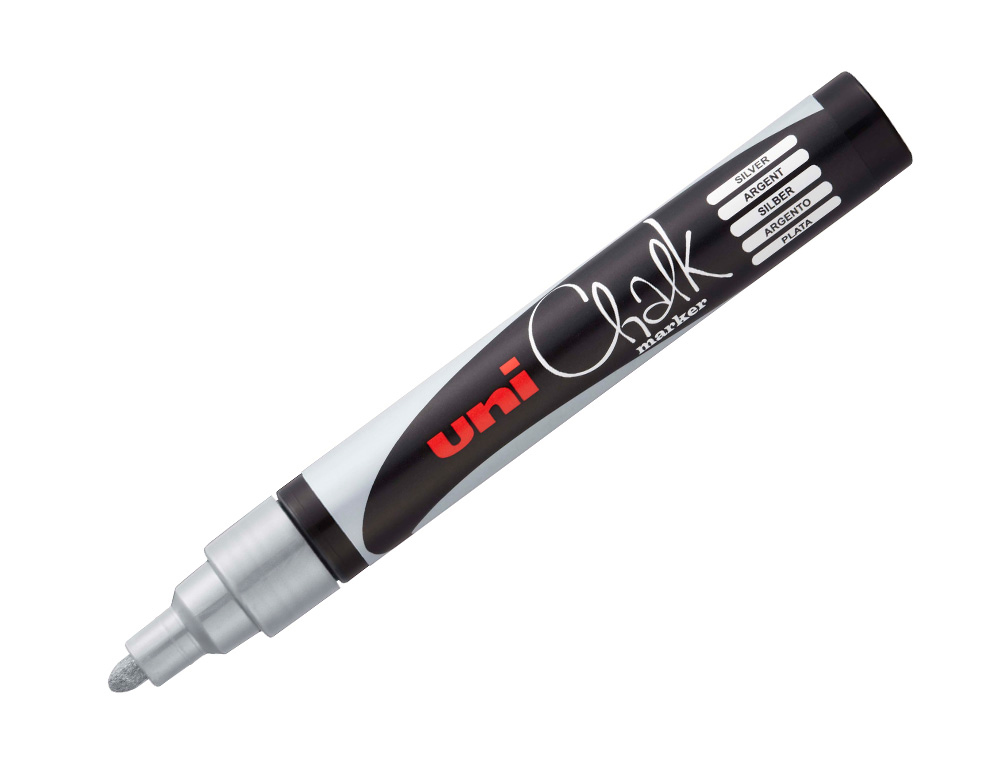 MARQUEUR UNIBALL CRAIE CHALK POINTE CONIQUE 1,8/2,5MM COLORIS ARGENT
