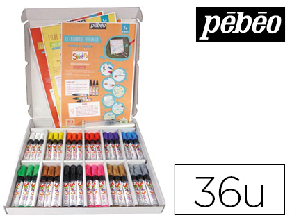 MARQUEUR GOUACHE PBO SKRIB SCHOOLBOX 12 COLORIS ASSORTIS POCHETTE 36 UNITS