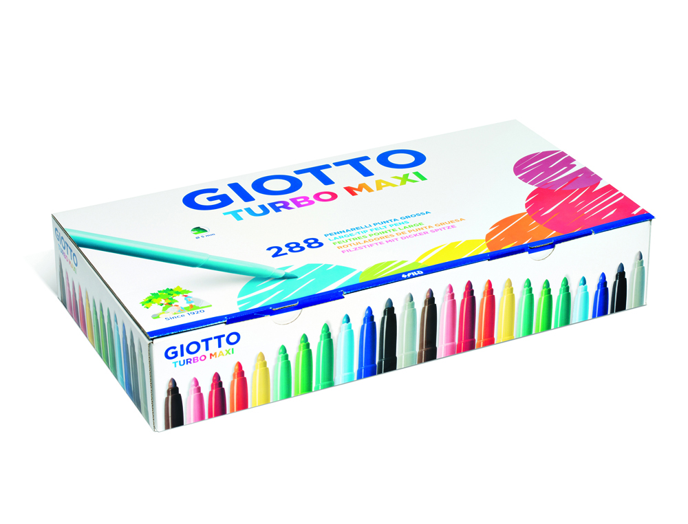FEUTRE COLORIAGE GIOTTO TURBO MAXI SCHOOLPACK 288 UNITS