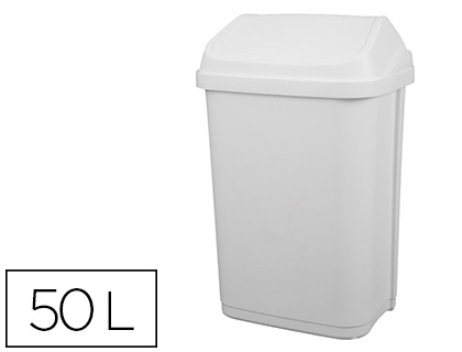 POUBELLE PLASTIQUE  COUVERCLE BASCULANT 50L