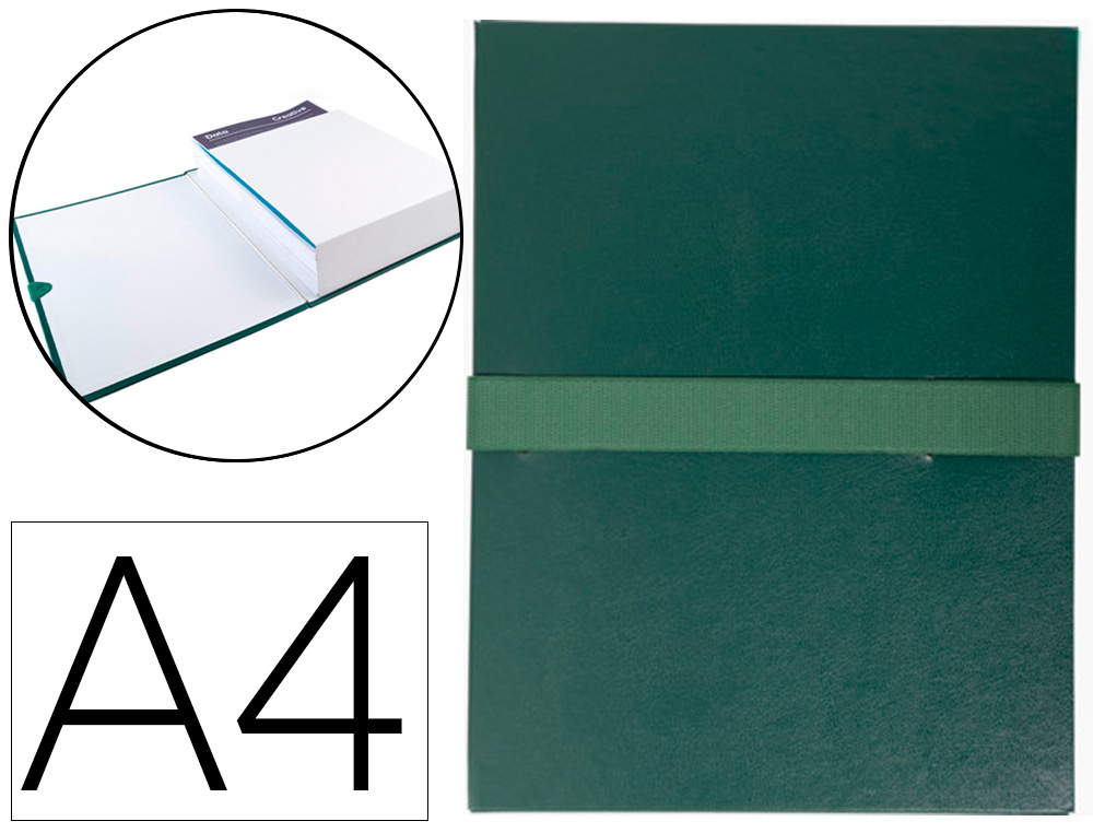 CHEMISE EXACOMPTA RABAT EN PIED BALACRON A4 DOS EXTENSIBLE 13CM SANGLE SCRATCH COLORIS VERT